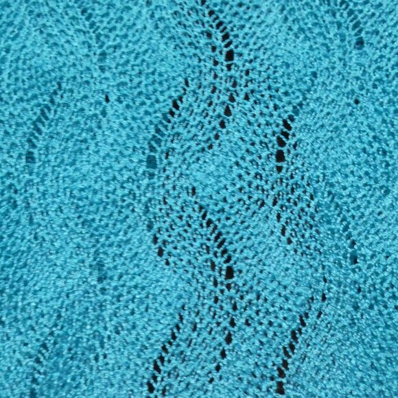 LAUREN MICHELLE | large | Turquoise Knit Short Sleeve Cardigan / Shrug | NWOT - Picture 16 of 16